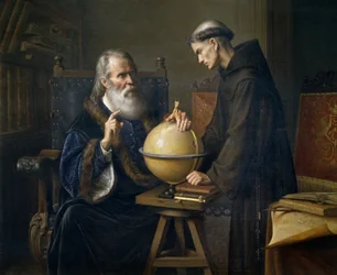 Galileo Galilei Demonstrating His New Astronomical Theories at the University of Padua
